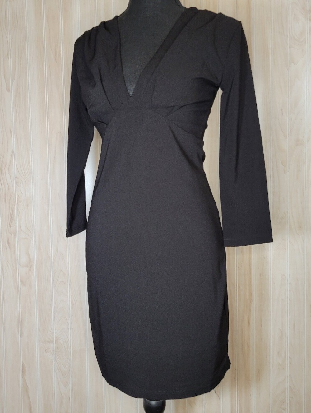 Fraiche by J Black Long-Sleeved Mini Cocktail Dress Sz Sm